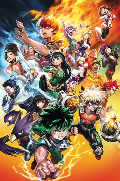 Boku no Hero Academia Group Poster Print My Hero Wall Art | Etsy