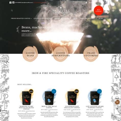 Iron & Fire Coffee Roasters - Betelguise Web Design