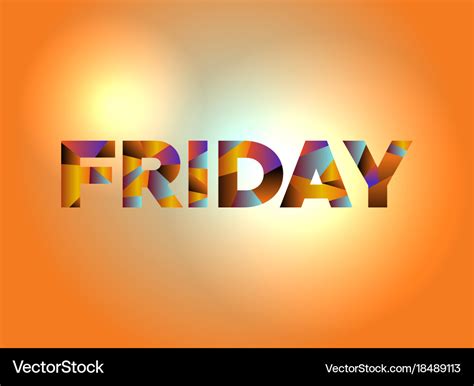 Friday theme word art Royalty Free Vector Image