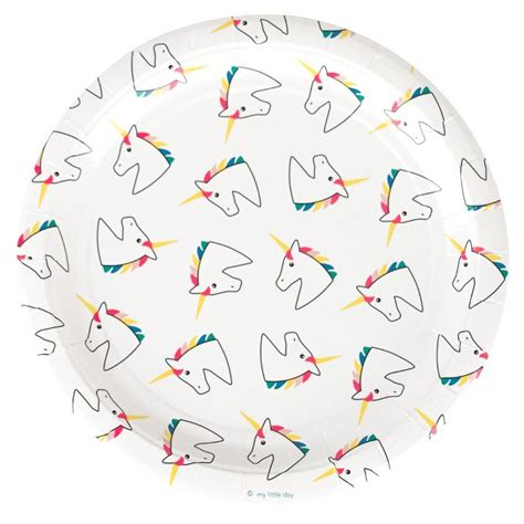 Unicorn Paper Plates (8 Pack) – Lucky Lulu Party Shop | Unicorn party plates, Unicorn paper ...