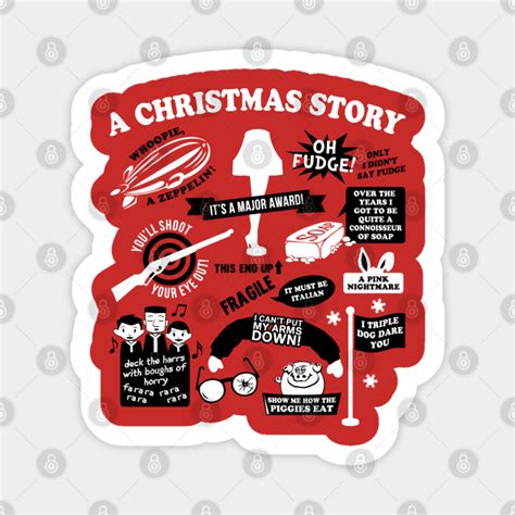 Christmas Story Quotes - A Christmas Story Movie - Sticker | TeePublic