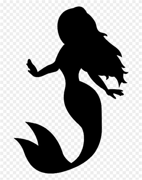 Free Mermaid Silhouette Wannacraft - Disney Princess Ariel Silhouette Clipart (#3811711 ...