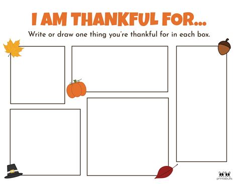 I Am Thankful For Printables