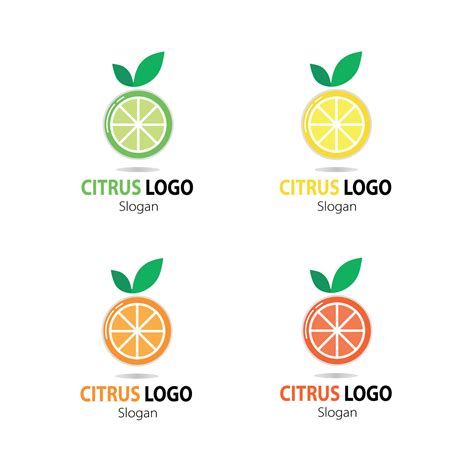 Citrus logo template collection 2423882 Vector Art at Vecteezy