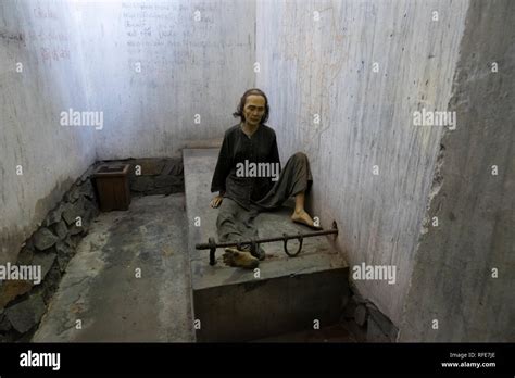 Prisoner exhibit at the War Remnants museum. In Saigon, Ho Chi Minh ...