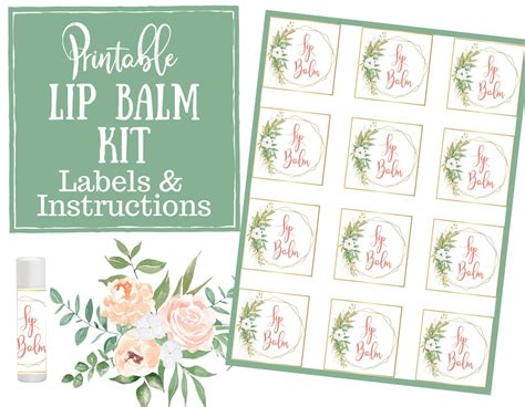 Lip Balm Kit Labels & Instructions Labels for Handmade Items, Young ...