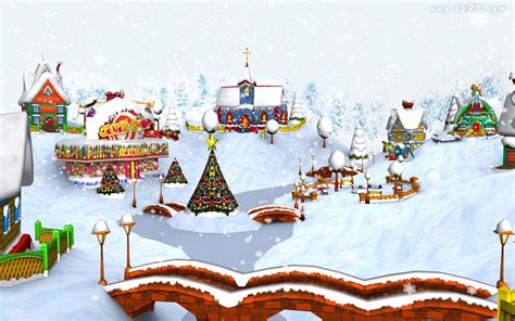 Christmas Cartoon Village Wallpaper WallDevil – Best free HD