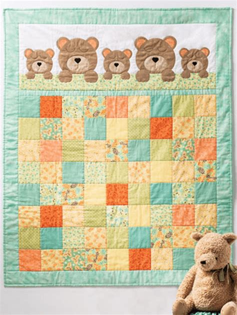 Sweet Teddy Bear Quilt For Baby’s Crib – Quilting Cubby