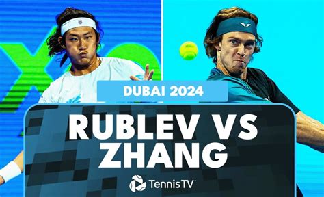 Andrey Rublev vs Zhizhen Zhang Match Highlights | Dubai 2024 - VCP Tennis