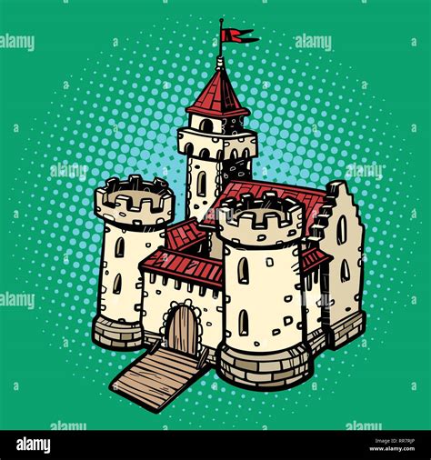 Vintage medieval castle drawing hi-res stock photography and images - Alamy