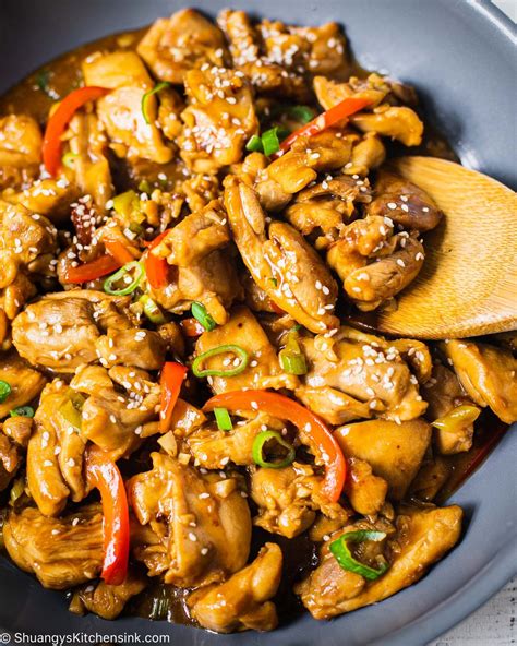 Healthy Chinese Garlic Chicken {15 minutes} | Shuangy's Kitchen Sink