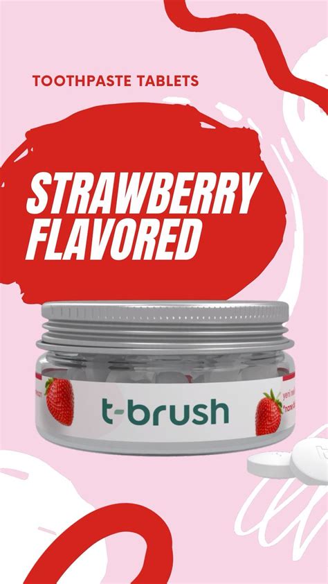 Strawberry Flavored Toothpaste Tablets | Natural toothpaste, Flavored ...