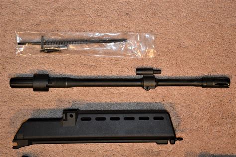 Various G36 parts (IDZ stock, B&T G36K rail, 16in G36 barrel, 1.5x carry handle)