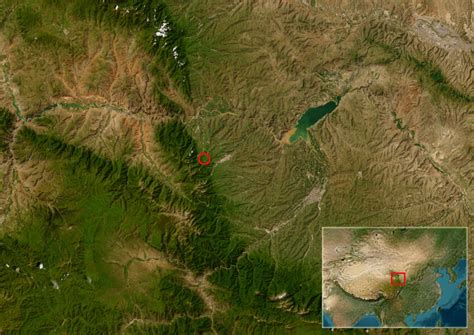 The terrain near the epicenter of the December 2023 M6.2 Jishixia ...