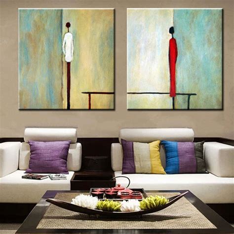 Two Abstract Figures on Canvas Wall Art | Walling Shop