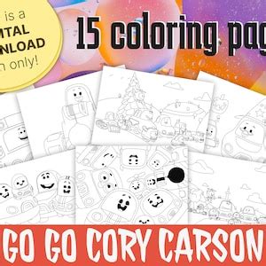 Go Go Cory Carson Characters Coloring Book 15 Pages PDF Digital Download Instantly Print High ...