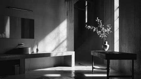 Premium Photo | A Contemporary Black and White Bathroom