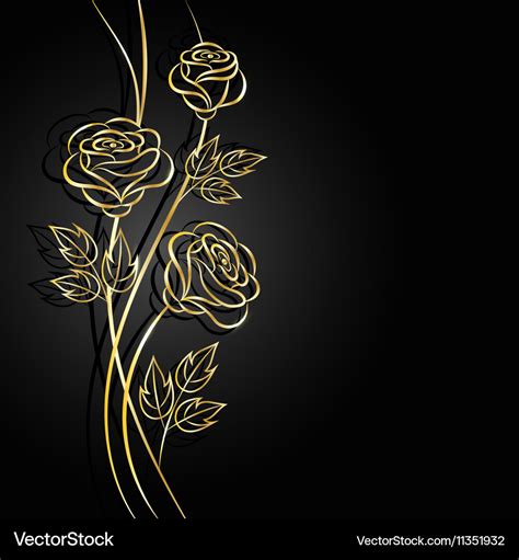 963 Gold Background With Flowers Images - MyWeb