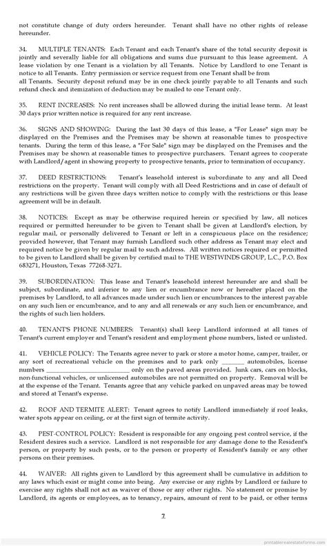 FREE Lease Agreement FORM | Printable Real Estate Forms