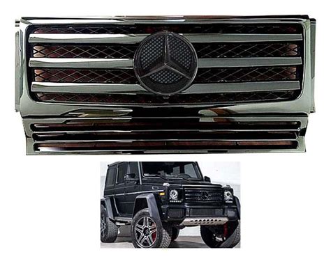 G-WAGON ALL BLACK GRILLE W/BLACK STAR W463 1989-2018 G500 G55 G550 G63 ...