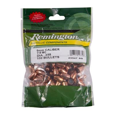 Remington Pistol Bullets 9mm 115gr Metal Case 100/bag – Reloading Unlimited