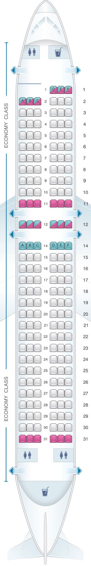 Seat Map Allegiant Air Airbus A320 | SeatMaestro