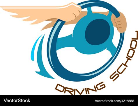 Driving school logo Royalty Free Vector Image - VectorStock