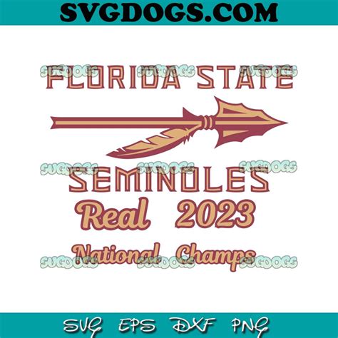 Florida State Seminole Real 2023 National Champs SVG