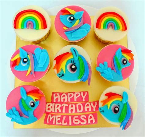 Little Pony Rainbow Dash Cupcakes - Sherbakes