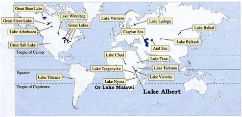 Important Lakes on Earth & Facts About Lakes | PMF IAS | Lake, Lake map, World geography map