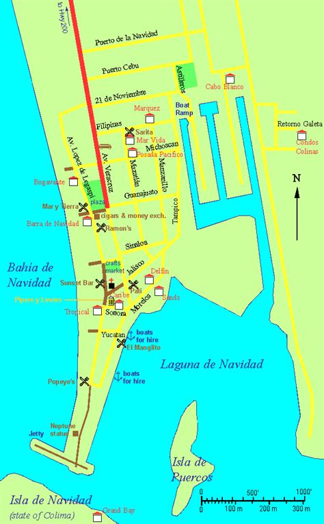 Map of Barra de Navidad, Jalisco