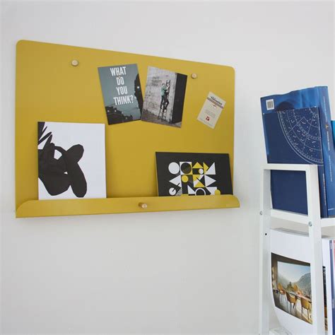 A sheet steel magnetic noticeboard designed to help keep a little more order in… | Yellow home ...