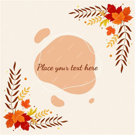 Premium Vector | Fall leaves background template