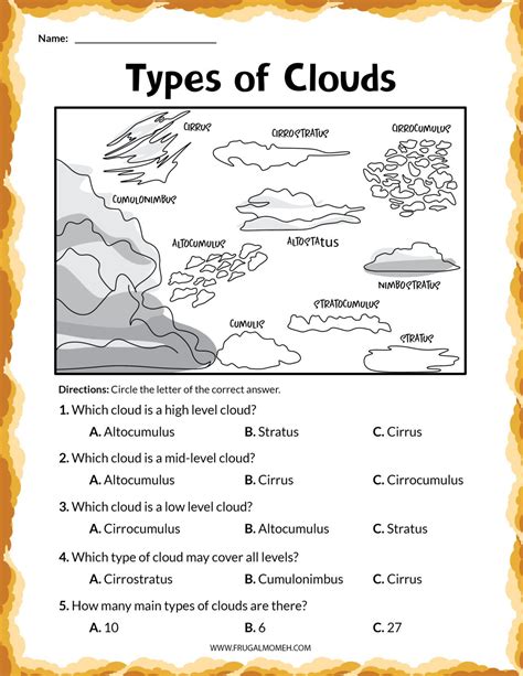 Free Printable Clouds Activity Sheets | Weather worksheets, Guided ...