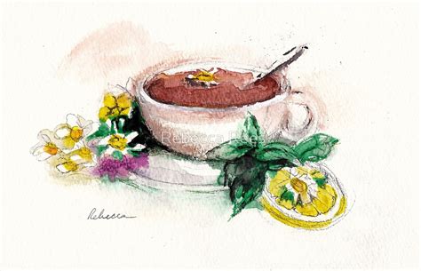 Tea Watercolor at PaintingValley.com | Explore collection of Tea Watercolor