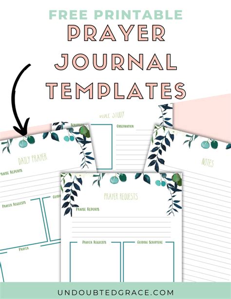 Ultimate FREE Printable Prayer Journal Template Vault | Undoubted Grace