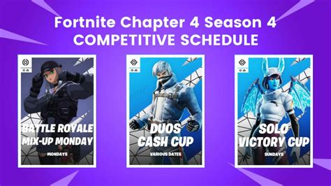 Fortnite Cash Cups + tournament schedule for Chapter 4 Season 4 ...