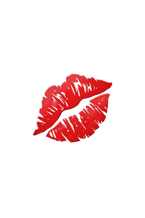 The 💋 Kiss Mark emoji appears as a bright red, full pair of lips with a ...