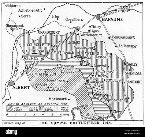 A map of the somme battlefield Black and White Stock Photos & Images - Alamy