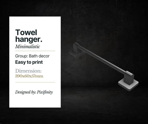 Modern Towel Hanger by Pixifinity | Download free STL model ...