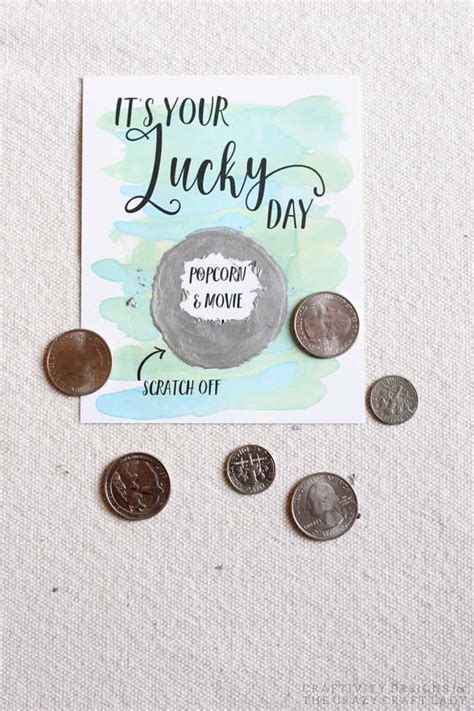 It's Your Lucky Day! Free DIY Scratch Off Cards - The Crazy Craft Lady