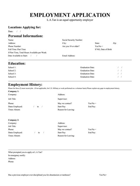 La Tan Application Form Online - Fill Online, Printable, Fillable ...