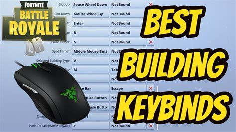 BEST BUILDING KEYBINDS FORTNITE - YouTube