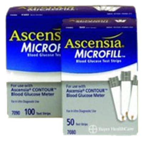 Bayer Ascensia Contour Microfill Blood Glucose Test Strips | Diabetic ...