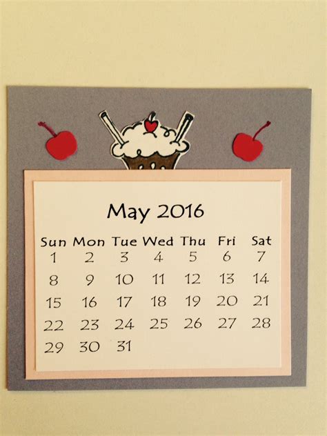 Desiree's Craftroom: May Calendar