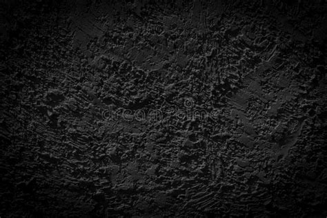 Black Cement Wall with Ragged and Dirty Surface Texture. the Old and Broken Rough Dark Concrete ...