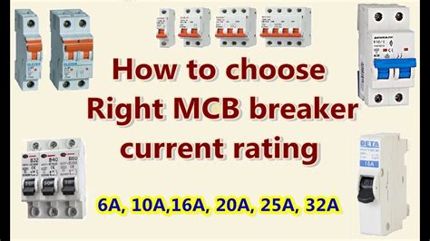 3 Phase Circuit Breaker Size Chart