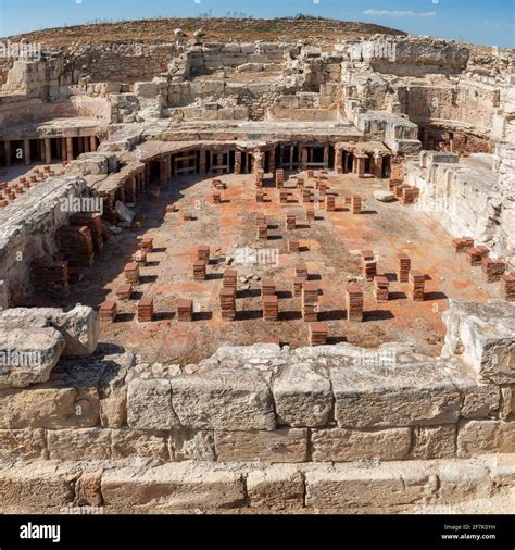 Old ruins in Kato Paphos Archaeological Park, Paphos, Cyprus Stock ...