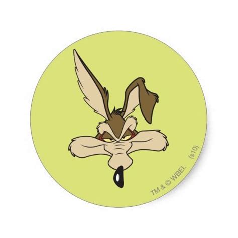 wile_e_coyote_pleased_head_shot_sticker (512×512) | Coyote, Stickers ...