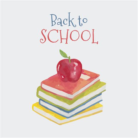 Free Watercolor Back To School Clipart Template - Edit Online & Download | Template.net